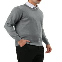 Уникални изгодни Мъжки случайни кръг врата Дълги ръкави трикотажни Пуловер пуловер