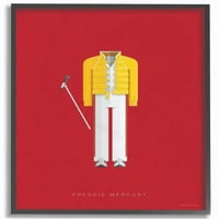Ступел индустрии Фреди Меркюри жълто яке известни хора герои моден дизайн рамкирани стена изкуство от Фред