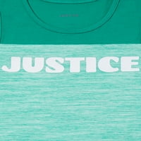 Правосъдие Момичета Лого Цвят Блок Футбол Потник, Размери 5 - & Плюс