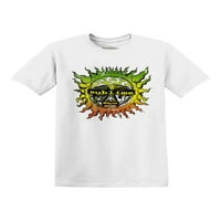 Високи мъжки & големи мъжки слънце лого графичен тениска, размери с-3ХЛ