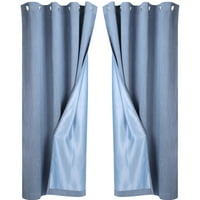 Уникални сделки панели бельо изглеждат затъмнени завеси за спалня стомана синьо 52 в 63 л