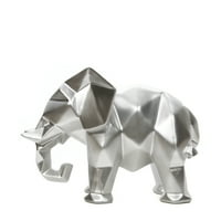 Крепежни Елементи 6.5Висока Маса Смола Геометричен Слон, Сребърно Покритие