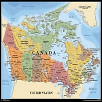 Карта-Канада Плакат За Стена, 22.375 34