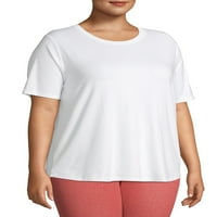 Тера & Скай Пуловер С Къс Ръкав Спокойна Форма Тениска Пакет