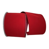 Хартиена червена Коледна панделка от червено кадифе, 50д 6ин, 1 пакет