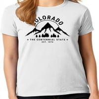 Графична Америка щат Колорадо стогодишнина щат САЩ Дамска графична тениска