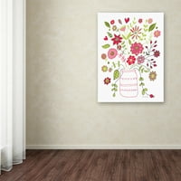 Марка изобразително изкуство валентинки цветя шести платно изкуство Фарида Заман
