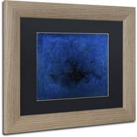 Търговска марка изобразително изкуство дълбоко синьо платно изкуство от Йоарес, Черен мат, бреза рамка