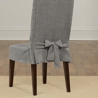 Масон масон стол за хранене с къса пола, гръб връзки сив стол за хранене