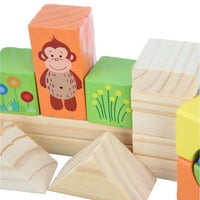Искра. Създавай. Представи си. Дървени животински блокове с капак за сортиране на формата