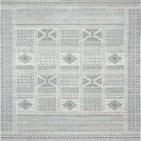 нулум Блейк текстурирани Пачуърк площ килим, 8 '10', сив