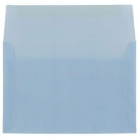Полупрозрачни пликове, 5.5х8. 1, синьо, пакет 25, сърф синьо