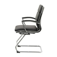 Шеф Офис продукти изпълнителен Галисофтплюс стол с метално хромирано покритие-Приемна чакалня стол