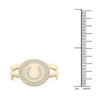 Имперски 1 5кт ТДВ диамант 10к жълто злато конска обувка Мъжки пръстен