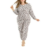 Уникални изгодни Дамски зимни шезлонги Облекло Спално облекло фланелена пижама комплект