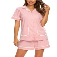 Уникална изгодна дамска риза с къси панталони за шезлонги Пижами комплекти спално облекло