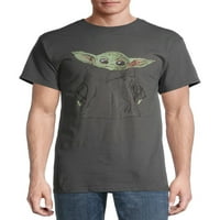 Междузвездни войни Мъжки Мандо постоянен лицензиран тениска с къс ръкав