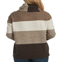 плажлънчна женска блокирана лента Пуловер пуловер