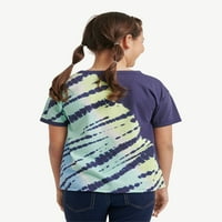 Правосъдие Момичета къс ръкав графични Рингер Тениски, 2-пакет, размери ХС-ХЛП