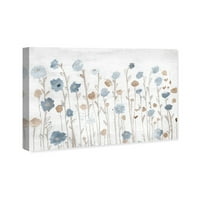 Уинууд студио флорални и ботанически стена изкуство платно щампи красив растеж Светло синьо Начало Дé Кор,