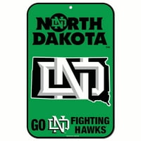 Северна Дакота бойна Сиу Официален НКАА 11 17 държавна пластмасова стена знак от Уинкрафт 576538