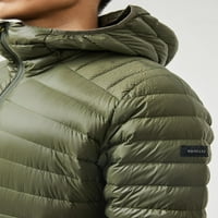 Декатлон Форклаз Трек 100, 23°е реално надолу опаковка пуфер яке, Мъжки, зелен, голям